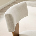 Modway Nalani Fabric Upholstered Dining Chairs - Heathered Weave Ivory/Deep Brown - 2 Pack-Assembly Required