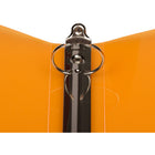 JAM Paper Plastic 1" 3-Ring Binder - Orange-Binders features a folder pocket on inside flap! Has 3 metal bindings and 2 metal buttons, designed to easily open and close rings.
