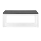 Modway Riverside Aluminum Outdoor Patio Coffee Table - White-Scratch-Resistant Cement Table Top