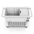 Permasteel 80 qt Furniture Style Patio Cooler with Divider - White-Drain plug allows for easy emptying of melted ice and excess water