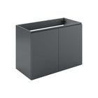 Modway Bryn 36" Wall-Mount Bathroom Vanity - Grey-Modern Bathroom Vanity