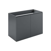 Modway Bryn 36" Wall-Mount Bathroom Vanity - Grey-Modern Bathroom Vanity