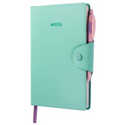 General Supply Goods + Co Vegan Leather Soft Cover Notebook - Mint-Includes matching pen with elastic pen holder