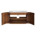 Modway Zia 30" Wall-Mount Bathroom Vanity with Marble Sink - Walnut-8