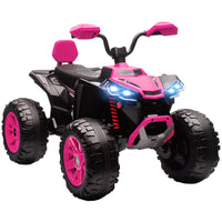 Qaba 24V 2-Seater Ride On Car for Kids with Suspension Wheels - Pink-Powerful dual 24V motors deliver adventure and smooth speed control 