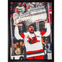 Frameworth Seth Jarvis 20" H x 29" W Framed Canvas Carolina Hurricanes 2026 Stanley Cup Champions Framed Canvas - Officially Licensed NHL/NHLPA-Officially licensed NHL and NHLPA wall art: Seth Jarvis 20x29 Framed Canvas Carolina Hurricanes 2026 Stanley Cup Champions for Carolina Hurricanes fans and collectors
