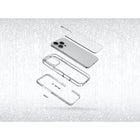 LAUT AERO SPARKLE MagSafe Case for iPhone 16 Pro Max - Crystal Silver-Features a MagSafe ring, ensuring compatibility with your MagSafe accessories