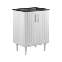 Modway Augusta 24" Bathroom Vanity - White/Black-Modern Bathroom Vanity