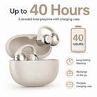 Rwan Clip Open-Ear Earbuds - Beige-Lightweight construction provides a comfortable fit for everyday listening