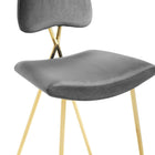 Modway Ponder Performance Velvet Counter Stool - Gray-8
