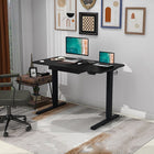 LjubLjana 47" 1-Piece Top Electric Height Adjustable Sit-Stand Desk with Drawer - Black-The 1-piece board unit allows an easy and hazard-free installation. The user has the option to install the drawer for storage