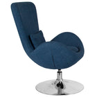 Flash Furniture Egg Series Fabric Side Reception Chair - Blue-Blue Fabric Upholstery