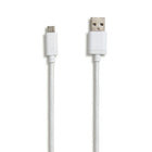 NXT Technologies 4 Ft. Braided USB-A to Micro-USB Cable, White-4' braided cable resists snags and tangles
