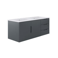 Modway Vitality 48" Double Sink Bathroom Vanity - Grey/White-Modern Bathroom Vanity