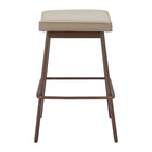 Zuo Divat Counter Stool - Beige/Walnut - Set of 2-3 year limited warranty