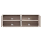 Hudson&Canal Ormond TV Stand for TV's up to 75" - Alder White-Clean with a soft, dry cloth and no harsh chemicals or abrasive cleaning materials
