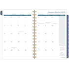 Cambridge 2026 Midnight Garden Weekly/Monthly Planner - 8-1/2" H x 5-1/2" W - Multicolour - Bilingual-Durable water-resistant clear poly cover