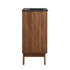 Modway Soma 18" Bathroom Vanity - Walnut/Black-Wood Grain Finish
