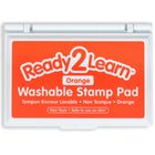 Ready 2 Learn Washable Stamp Pad - Orange - 6 Pack-Safe For Ages 3+ - This kid-friendly, non-toxic ink pad is a safe craft resource for little artists. Children love to use it with stamps or create fingerprint art.