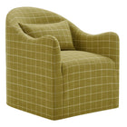Modway Bardot Slipcovered Linen Blend Accent Chair - Artichoke Windowpane Check-Slipcovered Accent Chair