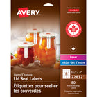 Avery Hemp Lid Seal Labels - 1-1/2" x 4" - Beige - 80 Labels-Beige Hemp Lid Seal Labels