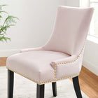 Modway Marquis Performance Velvet Dining Chairs - Pink - 2 Pack-Studded Nailhead Trim