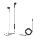 Basic Tech Wired Earbuds with Volume Control And Mic - Charcoal-Comfortable