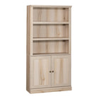 Sauder 5-Shelf Bookcase - Pacific Maple-Multi-room storage: this functional bookcase with doors can meet your storage needs in a variety of rooms: living room, office, kitchen, craft, or bathroom