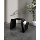 Manhattan Comfort Brookside 25.6" Mid-Century Modern End Table - Black-Made of Manufactured Plywood and Ashwood Veneer