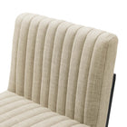 Modway Indulge Channel Tufted Fabric Counter Stools - Beige - Set of 2-9