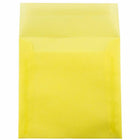 JAM Paper Square Translucent Vellum Invitation Envelopes - 6.5" x 6.5" - Primary Yellow - 25 Pack (PACV526)-Quantity: 25 envelopes per pack