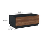 Modway Holden 36" Coffee Table - Black Walnut-Wood Grain Laminate