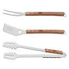Tramontina Churrasco Stainless Steel BBQ Tool Set with Jatoba Wood Handles - 3 Piece Set-Riveted Jatoba wood handles