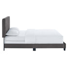 Modway Celine Channel Tufted Performance Velvet Full Bed - Grey-Added Support Legs