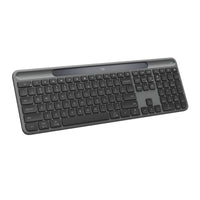 Logitech Signature Slim Solar+ K980 Keyboard - Graphite-Always powered – A full size wireless keyboard with instant and and uninterrupted typing under any light source - solar or artificial - even on a dark or rainy day
