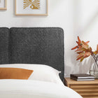 Modway Lindee Boucle Fabric Twin Headboard - Slate-Boucle Fabric Upholstery