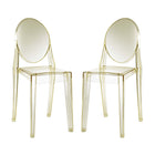 Modway Casper Dining Chairs - Yellow - 2 Pack-For Outdoor Use