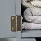 HOMCOM Narrow Bathroom Floor Cabinet with Drawer and Open Shelves - Grey-Assembly required