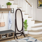 HOMCOM Full Length Mirror - 18.9" W x 57.9" H - Brown-Pure colour finish blends into your bedroom/bathroom/hallway with ease 