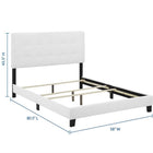 Modway Amira Upholstered Fabric Full Bed - White-Upholstered In Polyester Fabric