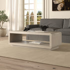 Hudson&Canal Lonni 47" Wide Rectangular Coffee Table - Alder White-Features easy assembly