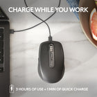 Logitech MX Anywhere 3S Wireless Mouse - Pale Grey-Weight: 0.21 lb