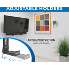 Mount-It! Universal Soundbar Mount Brackets - Wall Installation-The bracket fits most TVs with standard VESA patterns, and the adjustable arms allow you to perfectly fit sound bars between 3.5 to 6.1 inches