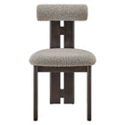 Modway Torian Boucle Fabric Dining Chair - Wenge Taupe - Set of 2-9