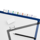 Staples Better Print & Apply Label Plastic Dividers Set - 8-Tabs - Assorted Colours-Made of PVC-free long-lasting plastic with clear front, while assorted-color edges and tabs allow to keep track of how each portion of your project is coming along