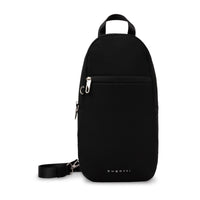 Bugatti Sling Bag with lockable zippers- Black-Made of polyester
