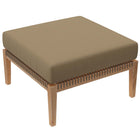 Modway Clearwater Outdoor Patio Teak Wood Ottoman - Grey/Light Brown-Outdoor Patio Ottoman