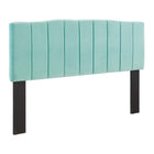 Modway Camilla Channel Tufted Performance Velvet King/California King Headboard - Mint-Glam Deco King/California King Headboard
