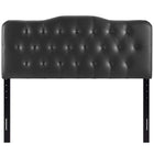 Modway Annabel Upholstered Vinyl Queen Headboard - Black-Fits queen size beds