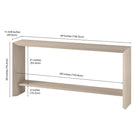 Hudson&Canal Osman 64"W Console Table - Alder White-9
